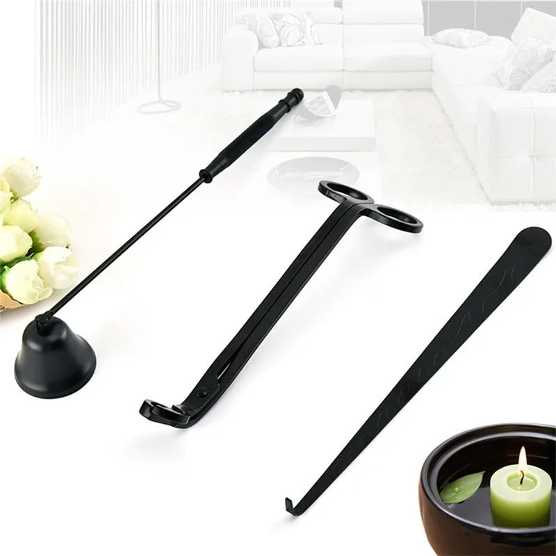 1/3PCS Candle Wick Trimmer Scissors Extinguisher Hooks Candle Accessories Set Home Care Candle Tool Stainless Steel Portable
