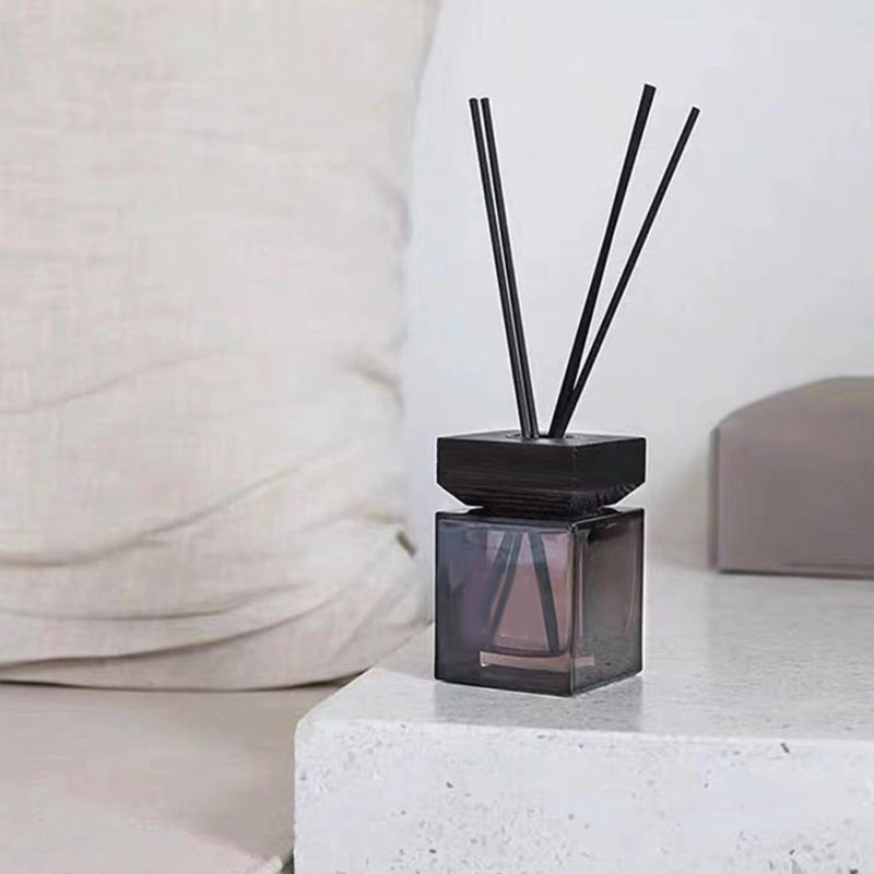 Aromatherapy Bottle Rattan Diffuser Container Kit Empty Glass No Fire Square Fragrance Fire-free Oil