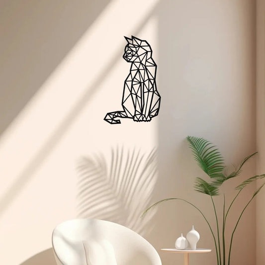 1PC Hanging Linear Cat Iron Wall Decoration , Metal Wall Decor, Living Room Study Wall Wall Hanging Home Art