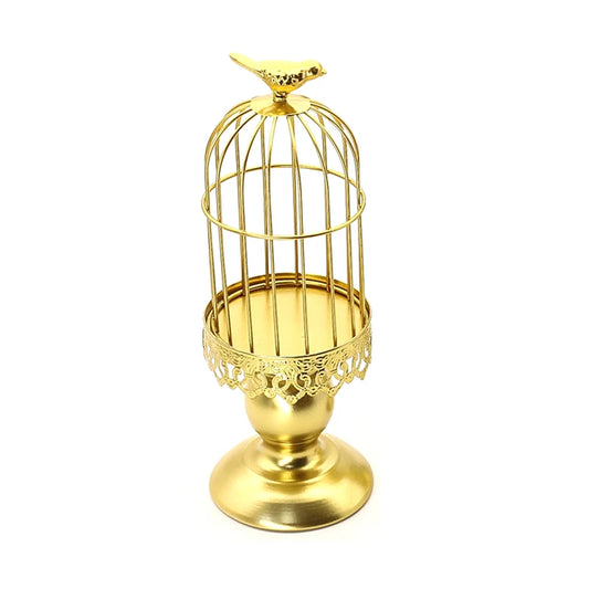 Retro Bird Cage Candle Holder Metal Iron Art Candlestick Luxury Romantic Wedding Party Home Tables Centerpieces Decoration Craft