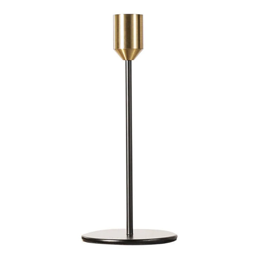 Elegant American Black Gold Candle Holder for Romantic Candlelight Dinner Home Hotel Wedding Decor