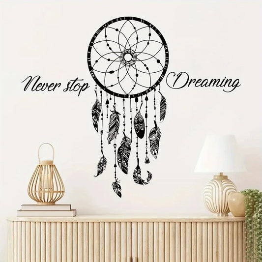 Black Wind Chime Silhouette Art Wall Stickers Removable for Bedroom Living Room Sofa Background Foyer Decoration Wall Decals